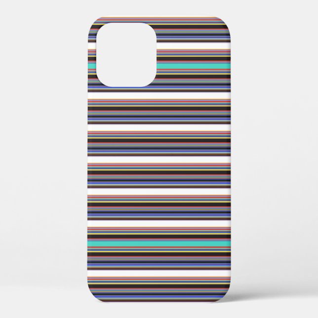 Süße schwarze blaue Streifen Case-Mate iPhone Hülle (Rückseite)