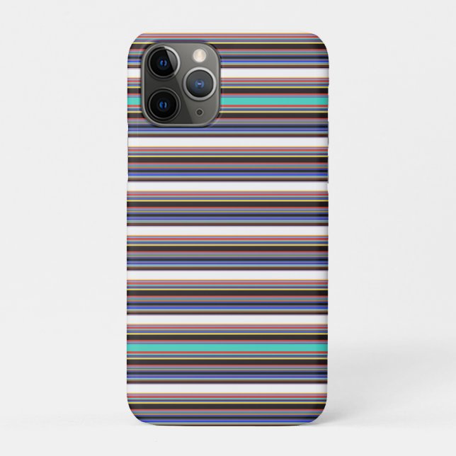Süße schwarze blaue Streifen Case-Mate iPhone Hülle (Rückseite)