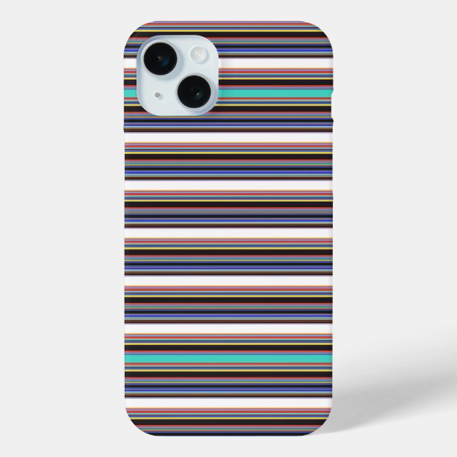 Süße schwarze blaue Streifen Case-Mate iPhone Hülle (Rückseite)