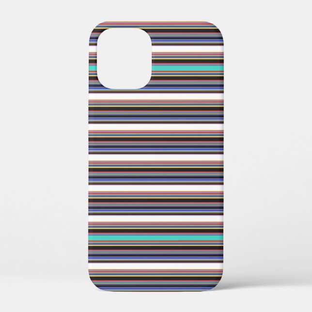 Süße schwarze blaue Streifen Case-Mate iPhone Hülle (Rückseite)