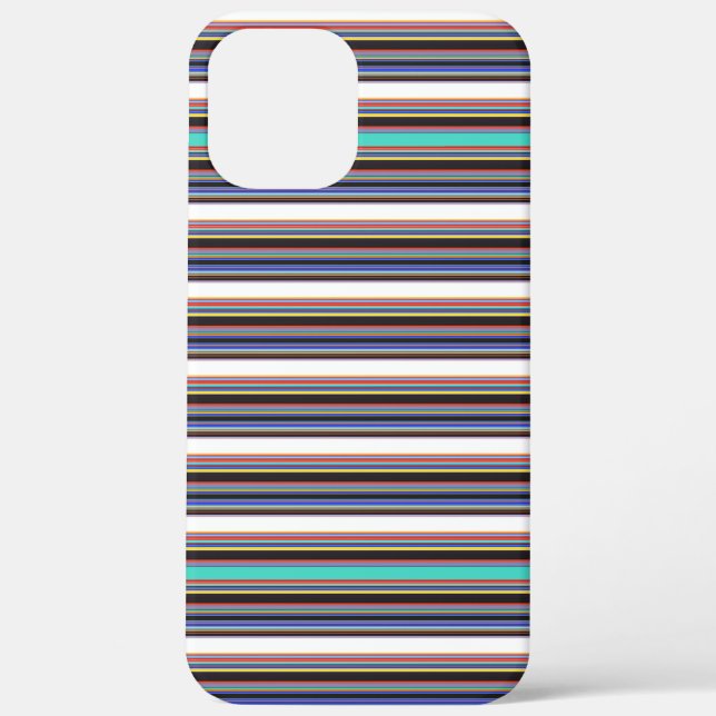 Süße schwarze blaue Streifen Case-Mate iPhone Hülle (Rückseite)