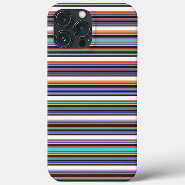 Süße schwarze blaue Streifen Case-Mate iPhone Hülle (Rückseite)