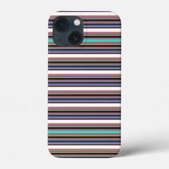 Süße schwarze blaue Streifen Case-Mate iPhone Hülle (Rückseite)