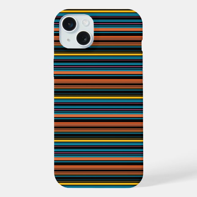 Süße schwarze blaue Streifen iPhone Hülle (Rückseite)