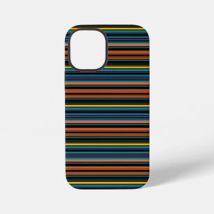 Süße schwarze blaue Streifen iPhone 12 Mini Hülle