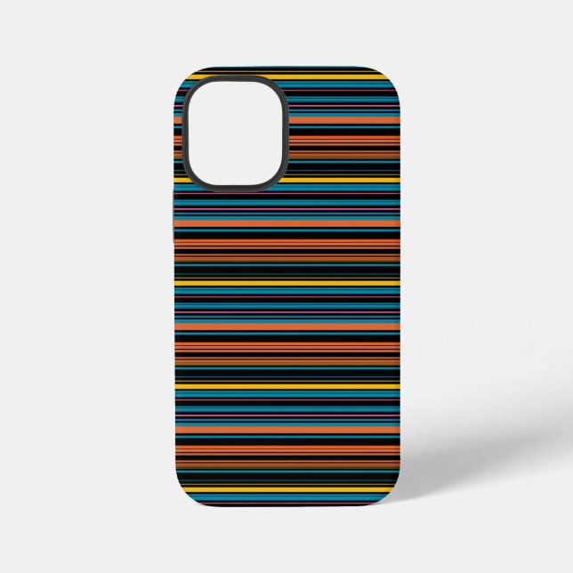 Süße schwarze blaue Streifen iPhone Hülle (Rückseite)