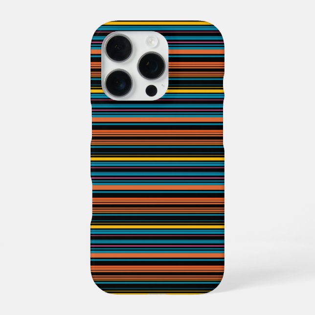 Süße schwarze blaue Streifen iPhone Hülle (Rückseite)