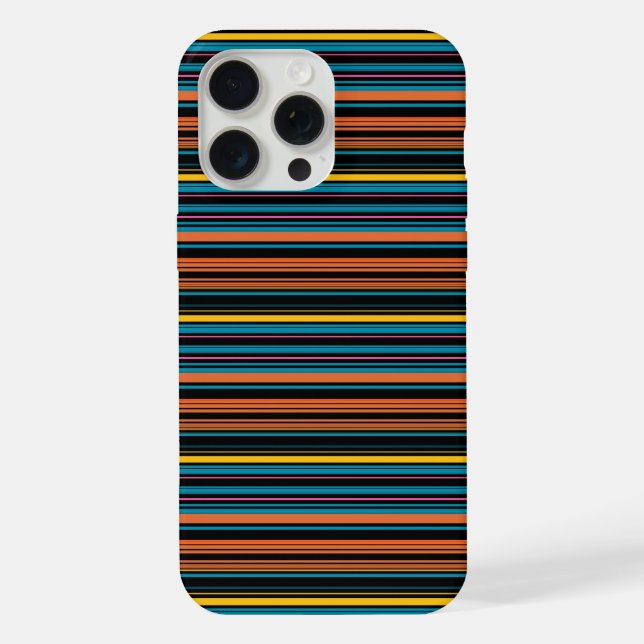 Süße schwarze blaue Streifen iPhone Hülle (Rückseite)