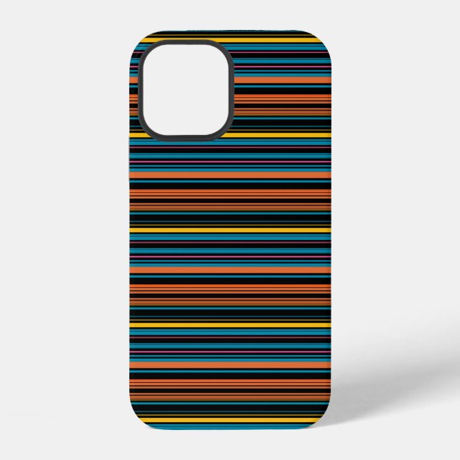 Süße schwarze blaue Streifen iPhone Hülle (Rückseite)