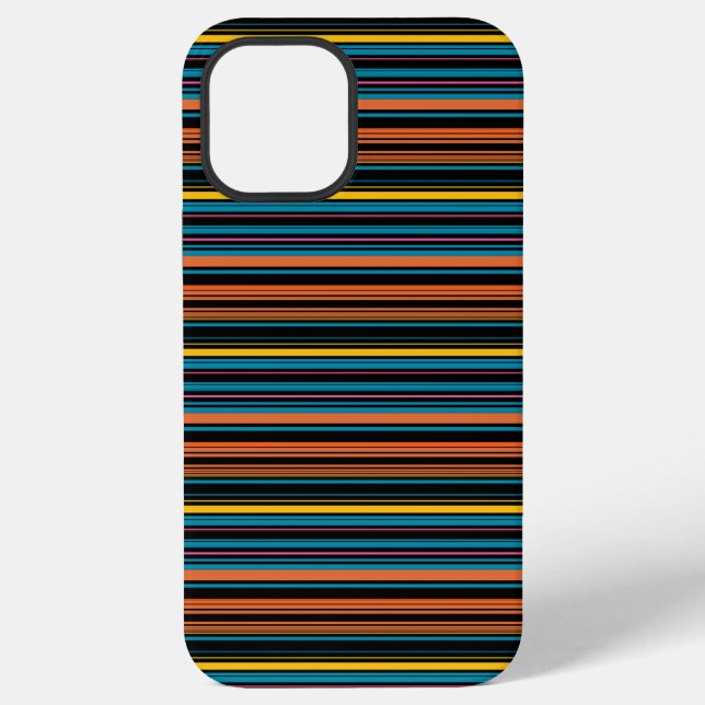 Süße schwarze blaue Streifen iPhone Hülle (Rückseite)