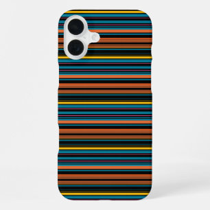 Süße schwarze blaue Streifen iPhone 16 Plus Hülle