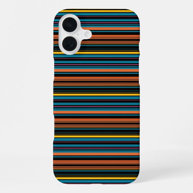 Süße schwarze blaue Streifen iPhone Hülle (Rückseite)