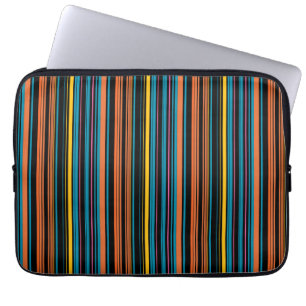 Süße schwarze blaue Streifen Laptopschutzhülle