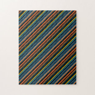 Süße schwarze blaue Streifen Puzzle