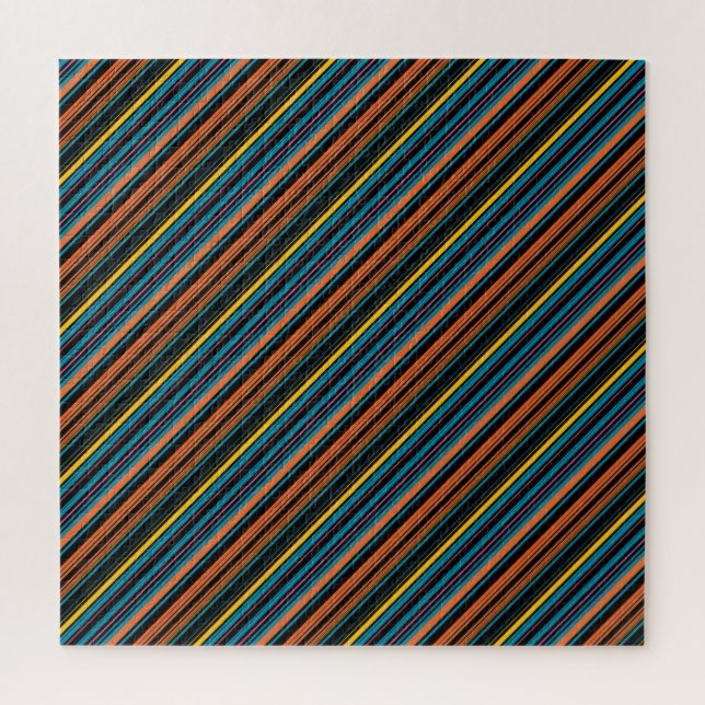 Süße schwarze blaue Streifen Puzzle (Vertikal)