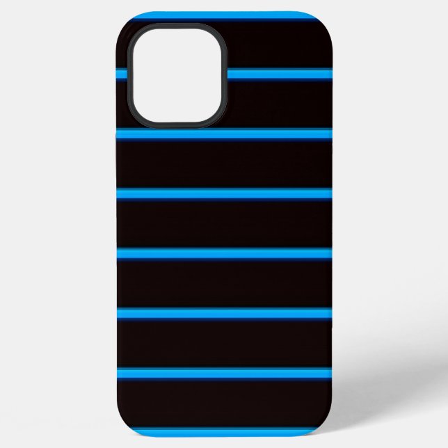 Süße schwarze Blaushimmel Streifen iPhone Hülle (Rückseite)