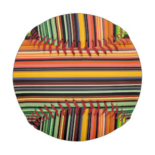 Süße schwarze bunte Streifen Baseball