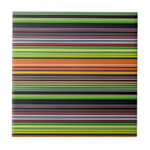 Süße schwarze bunte Streifen Fliese