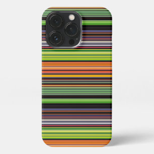 Süße schwarze bunte Streifen iPhone 13 Pro Hülle