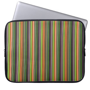 Süße schwarze bunte Streifen Laptopschutzhülle