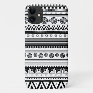 Süße schwarze dekorative Aztekentextur Case-Mate iPhone Hülle