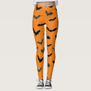 Süße schwarze Fledermäuse Muster Halloween Leggings