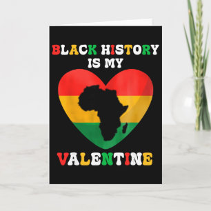 Süße schwarze Geschichte ist mein Valentinstag-Her Karte