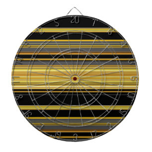 Süße schwarze goldene Streifen Dartscheibe