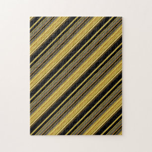 Süße schwarze goldene Streifen Puzzle