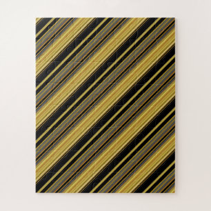 Süße schwarze goldene Streifen Puzzle