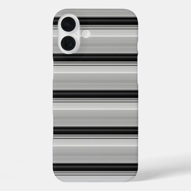 Süße schwarze graue Streifen Case-Mate iPhone Hülle (Rückseite)