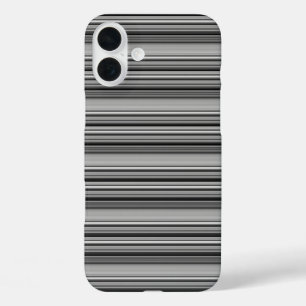 Süße schwarze graue Streifen iPhone 16 Plus Hülle