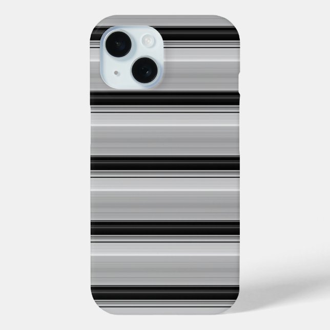 Süße schwarze graue Streifen Case-Mate iPhone Hülle (Rückseite)