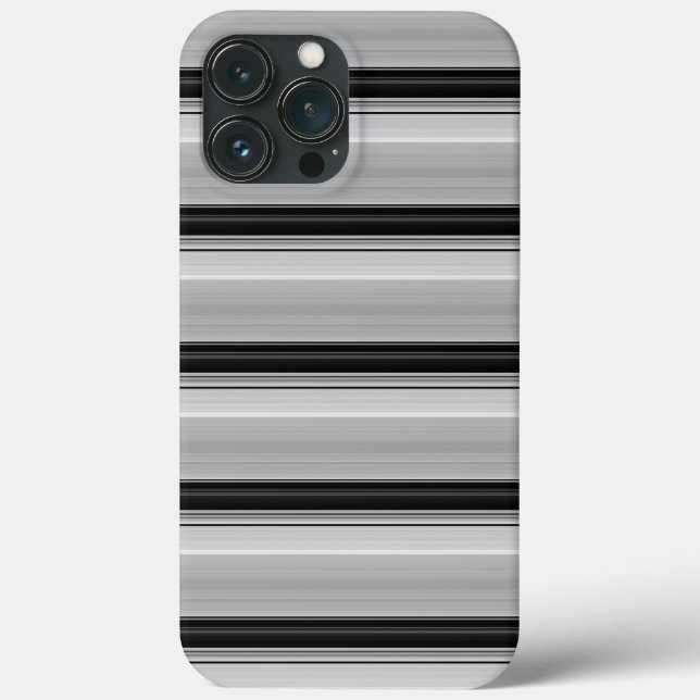 Süße schwarze graue Streifen Case-Mate iPhone Hülle (Rückseite)