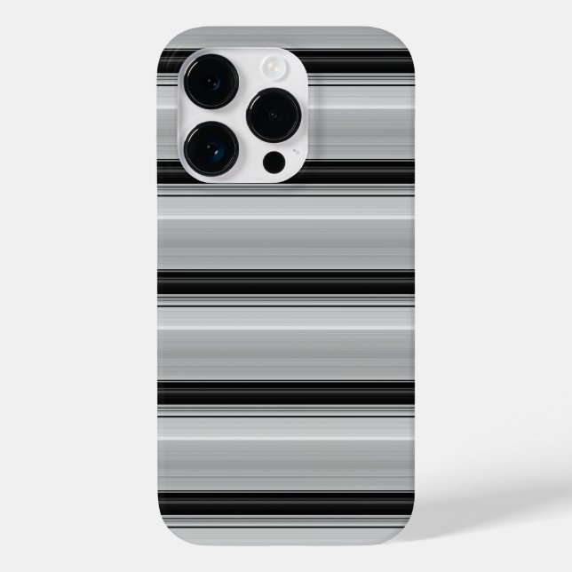 Süße schwarze graue Streifen Case-Mate iPhone Hülle (Rückseite)