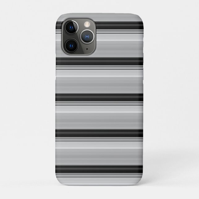 Süße schwarze graue Streifen Case-Mate iPhone Hülle (Rückseite)