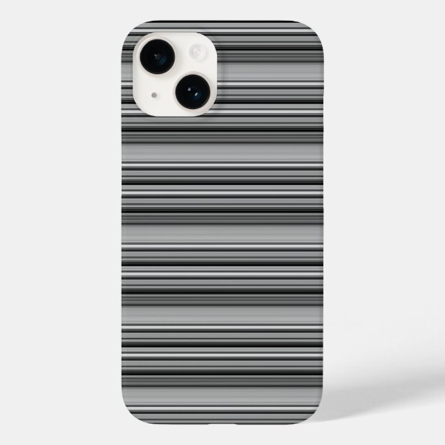Süße schwarze graue Streifen  Case-Mate iPhone Hülle (Rückseite)