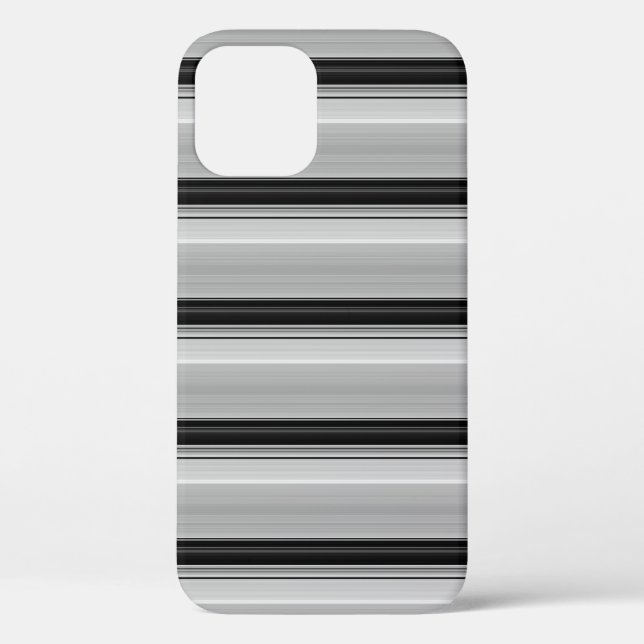 Süße schwarze graue Streifen Case-Mate iPhone Hülle (Rückseite)