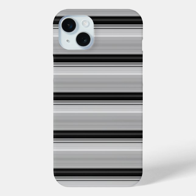 Süße schwarze graue Streifen Case-Mate iPhone Hülle (Rückseite)