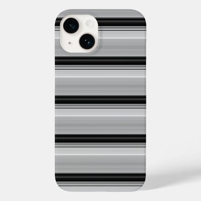 Süße schwarze graue Streifen Case-Mate iPhone Hülle (Rückseite)