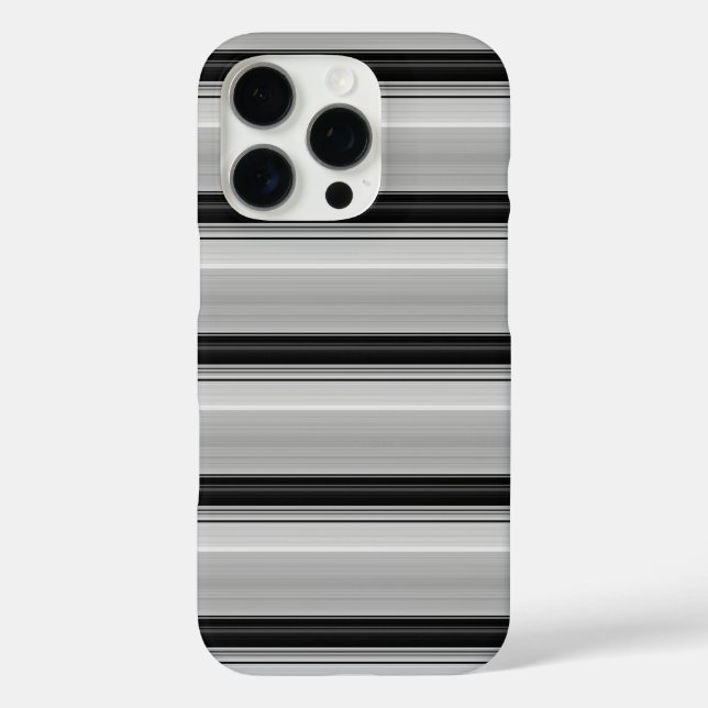 Süße schwarze graue Streifen Case-Mate iPhone Hülle (Rückseite)