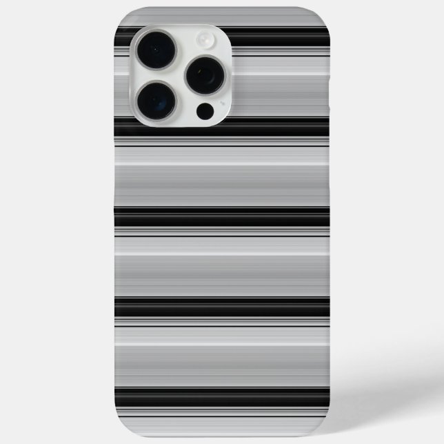 Süße schwarze graue Streifen Case-Mate iPhone Hülle (Rückseite)
