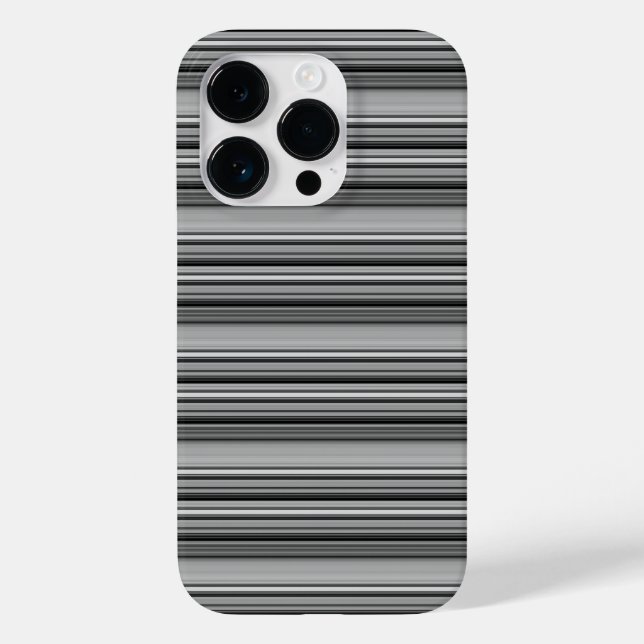 Süße schwarze graue Streifen  Case-Mate iPhone Hülle (Rückseite)