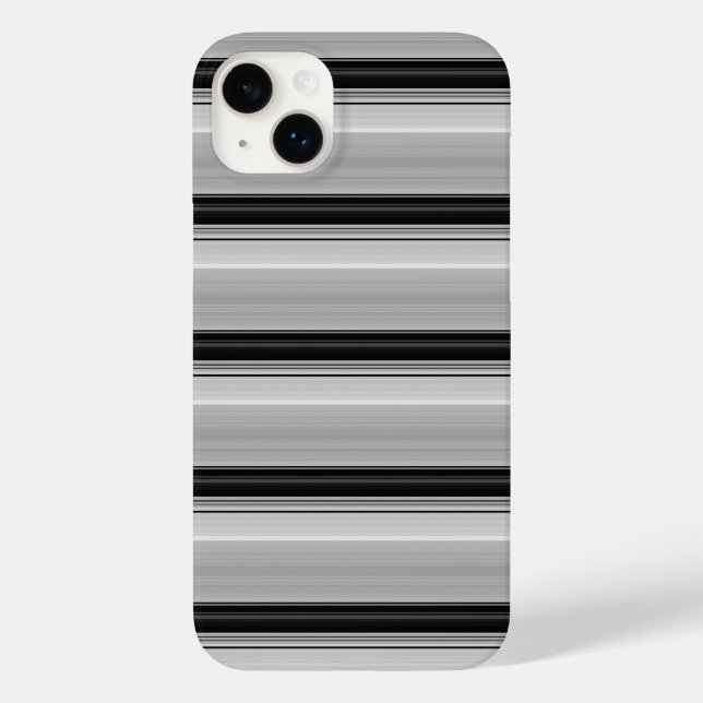 Süße schwarze graue Streifen Case-Mate iPhone Hülle (Rückseite)