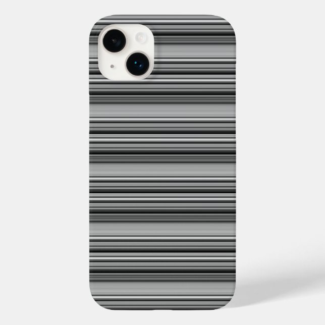 Süße schwarze graue Streifen  Case-Mate iPhone Hülle (Rückseite)
