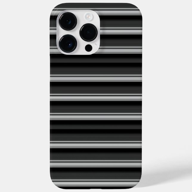Süße schwarze graue Streifen Case-Mate iPhone Hülle (Rückseite)