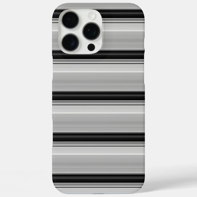 Süße schwarze graue Streifen Case-Mate iPhone Hülle (Rückseite)