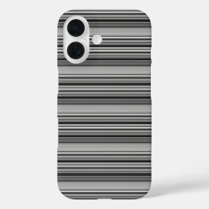 Süße schwarze graue Streifen iPhone 16 Hülle