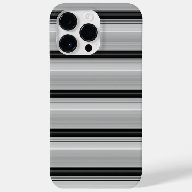 Süße schwarze graue Streifen Case-Mate iPhone Hülle (Rückseite)