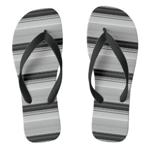 Süße schwarze graue Streifen Flip Flops